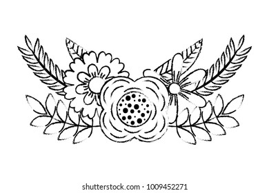 flower leaves and branches natural ornament