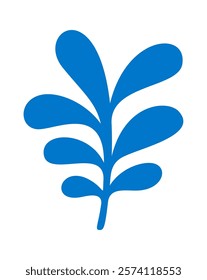 Flower leaves decorative plant element