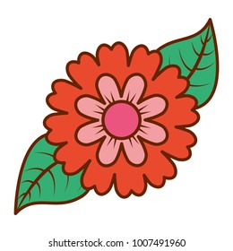 flower and leaves floral botanical natural spring image