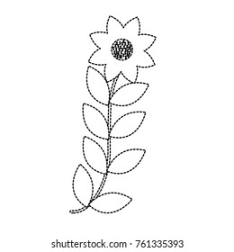 flower with leaves icon image