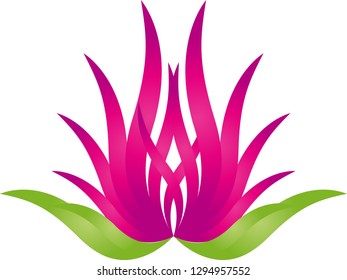 Flower and leaves logo