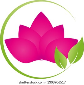 Flower and leaves logo