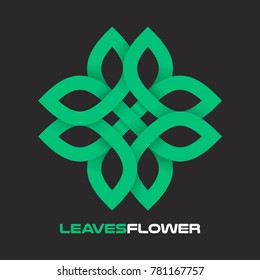 Flower from the leaves of the logo