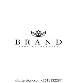 Flower and leaves logo design