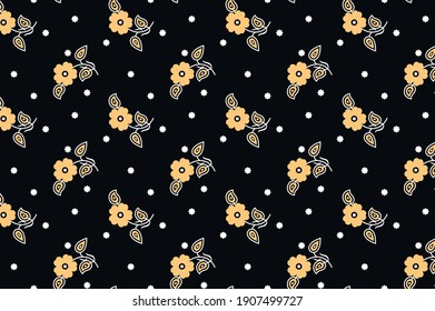 Flower and Leaves Pattern For Textile Design