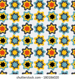 Flower Leaves Seamless Pattern Background