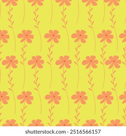 Fondo de Vector de patrón de Vector sin fisuras de flores y hojas