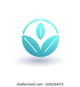 Flower and Leaves Spa and meditation logo design template