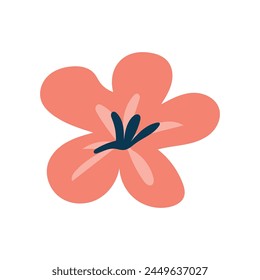 Flower leaves summer card elements spring illustration

