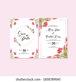 Flower and leaves vector decorative greeting card or invitation design background