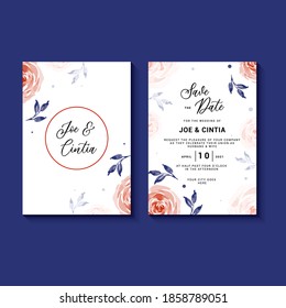 Flower and leaves vector decorative greeting card or invitation design background