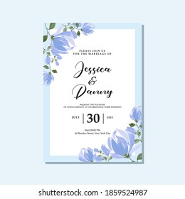 Flower and leaves vector decorative greeting card or invitation design background