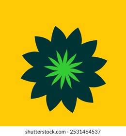 Ilustración de diseño de Vector de hojas de flores