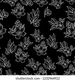 Flower with leaves vector illustration