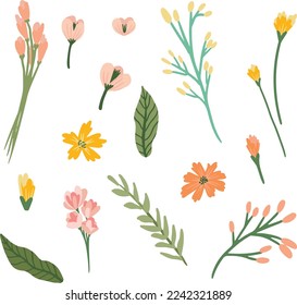 flower leaves yellow flowers nature