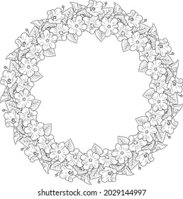 ‘Ilima flower lei round frame pattern decorative vector illustration