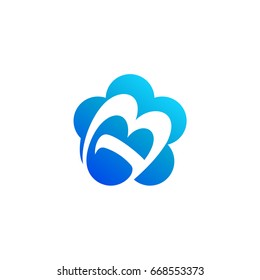 Flower With Letter B Logo Template