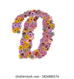 Flower letter floral monogram 
Capital letters . Flower alphabet. Colorful font. Uppercase.
Vector colorful flower font.