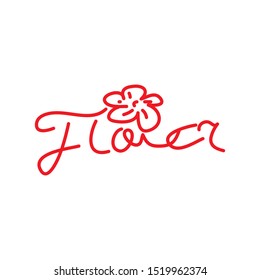 FLOWER letter logo design vector
