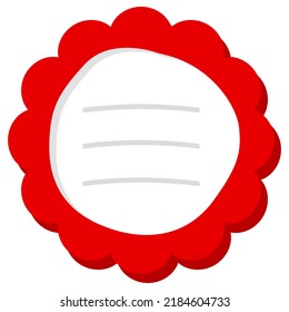 flower letter sticky note vector