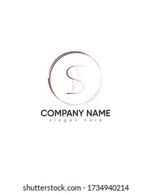 Flower and letter type S logo template, Vector logo for business and company identity
