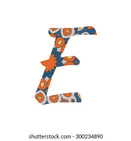 Flower letter in vector