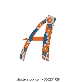 Flower letter in vector
