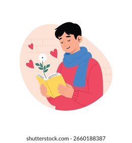 Ilustración vectorial de letra de flor. Archivo EPS 10