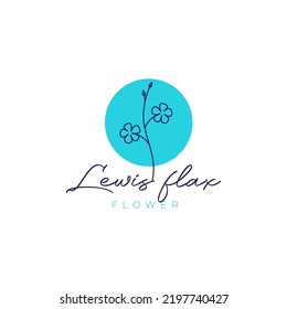 flower lewis flax logo design