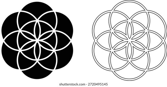 Vektorgrafik des Blumendesigns des Lebens