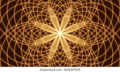 Símbolo Esotérico da Flor da Vida. Yoga Clube de Fundo. Geometria Sagrada - Flor de Lótus Abstrata. Símbolo de harmonia e equilíbrio. Ilustração do vetor do símbolo de Yoga Mandala.