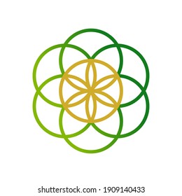 diseño de logotipo de flor de vida para empresas