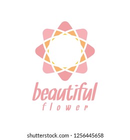 Flower of life logo design template vector illustration