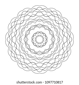 Flower of life mandala vector, geometric art, line drawing, sacred geometry