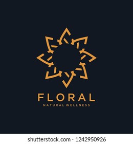 Flower of Life Pattern Logo design 