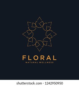 Flower of Life Pattern Logo design 