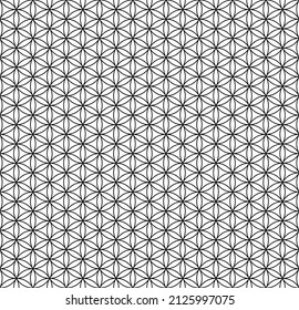 Flower of Life pattern, and seamless tile to use as a background. Hexagonal arranged circles, generate a flower petal pattern, that can be endlessly lined up in all directions. Sacred geometry. Vector