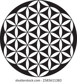 Flower of Life Png Sacred Geometry Inverted Geometric Pattern, Spiritual, Esoteric, Mystical, Laser Cutting, Engraving, Print