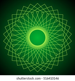 Flower of Life. Sacred Geometry. Abstract geometric pattern. Vector illustration.