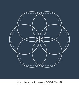 flower of life sacred geometry illustration