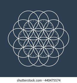 flower of life sacred geometry illustration
