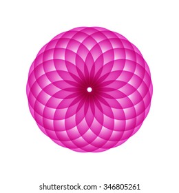 Flower of Life. Sacred Geometry. Symbol of Harmony and Balance. Vector Illustration.