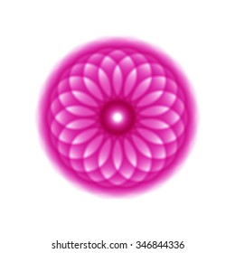 Flower of Life. Sacred Geometry. Symbol of Harmony and Balance. Vector Illustration.
