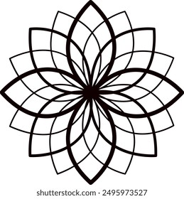 Flower of life sacred geometry vector image, abstract geometric shapes