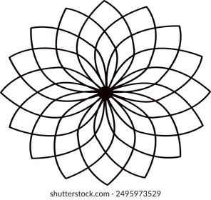 Flor de la vida geometría sagrada Imagen de Vector, Formas geométricas abstractas