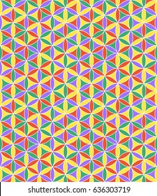 Flower of life seamless pattern, sacred geometry and esoteric symbols