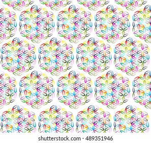 Flower of Life, seamless pattern for your design