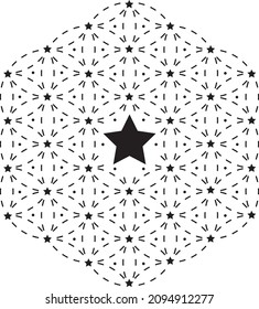 Flower of life with stars