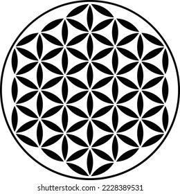 Flower Of Life Symbol Vector Design