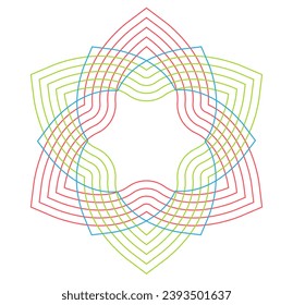Flor del vector de vida antiguo símbolo esotérico vectorial.